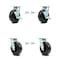 Service Caster 6 Inch Phenolic Caster Set with Roller Bearings 4 Swivel Lock 2 Brake SCC SCC-30CS620-PHR-TLB-BSL-2-BSL-2 - alternate 1